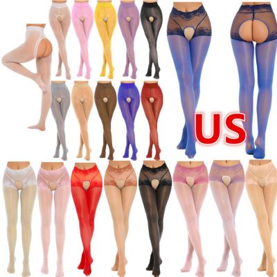 US Woman's See Through Sheer Hollow Out Stockings Tights Pantyhose Sexy Pants